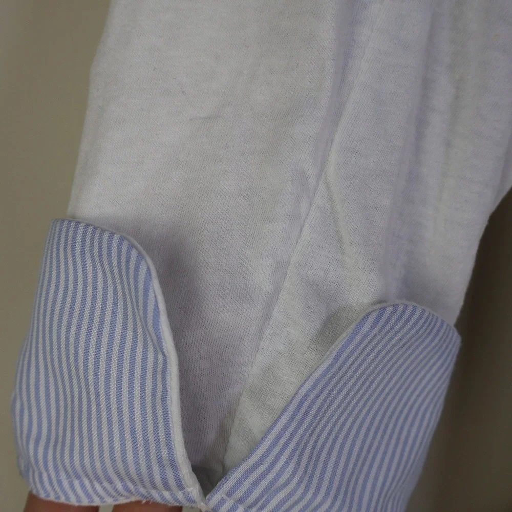 Free People‎ We The Free Blazer Size Medium Coastal Ruched Pocket White Linen